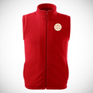 POLÁR MELLÉNY HÍMZETT CÍMERREL, UNISEX PIROS